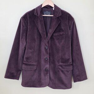 Levis Drama Club XL Blazer Women M LS Velvet Pockets Lined Office Oversized FLAW